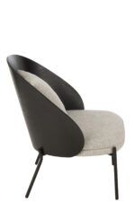 Lounge Stoel Lone Zwart/Grijs Hout/Metaal - Afbeelding 3