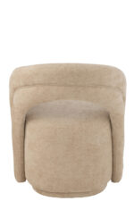 Bijzetstoel Beige Textiel Modern - Afbeelding 4