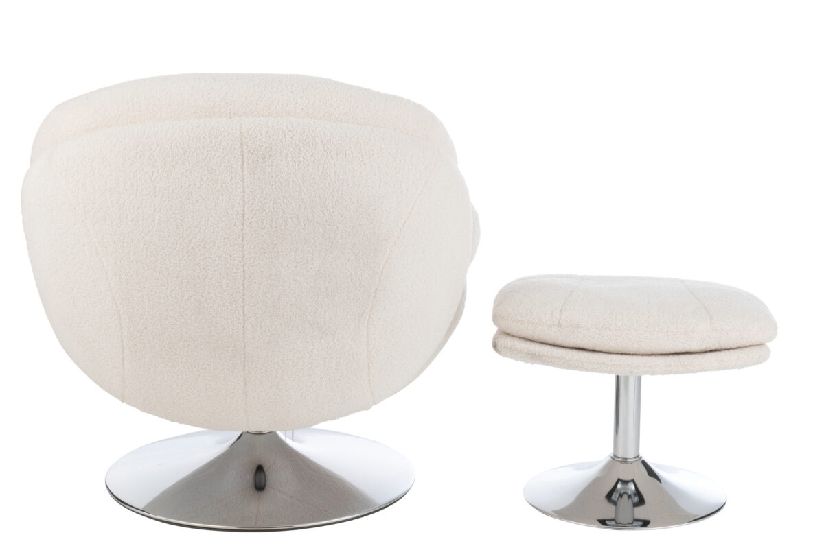 Relaxstoel + Voetenbankje Lay Room/Zilver - Afbeelding 4
