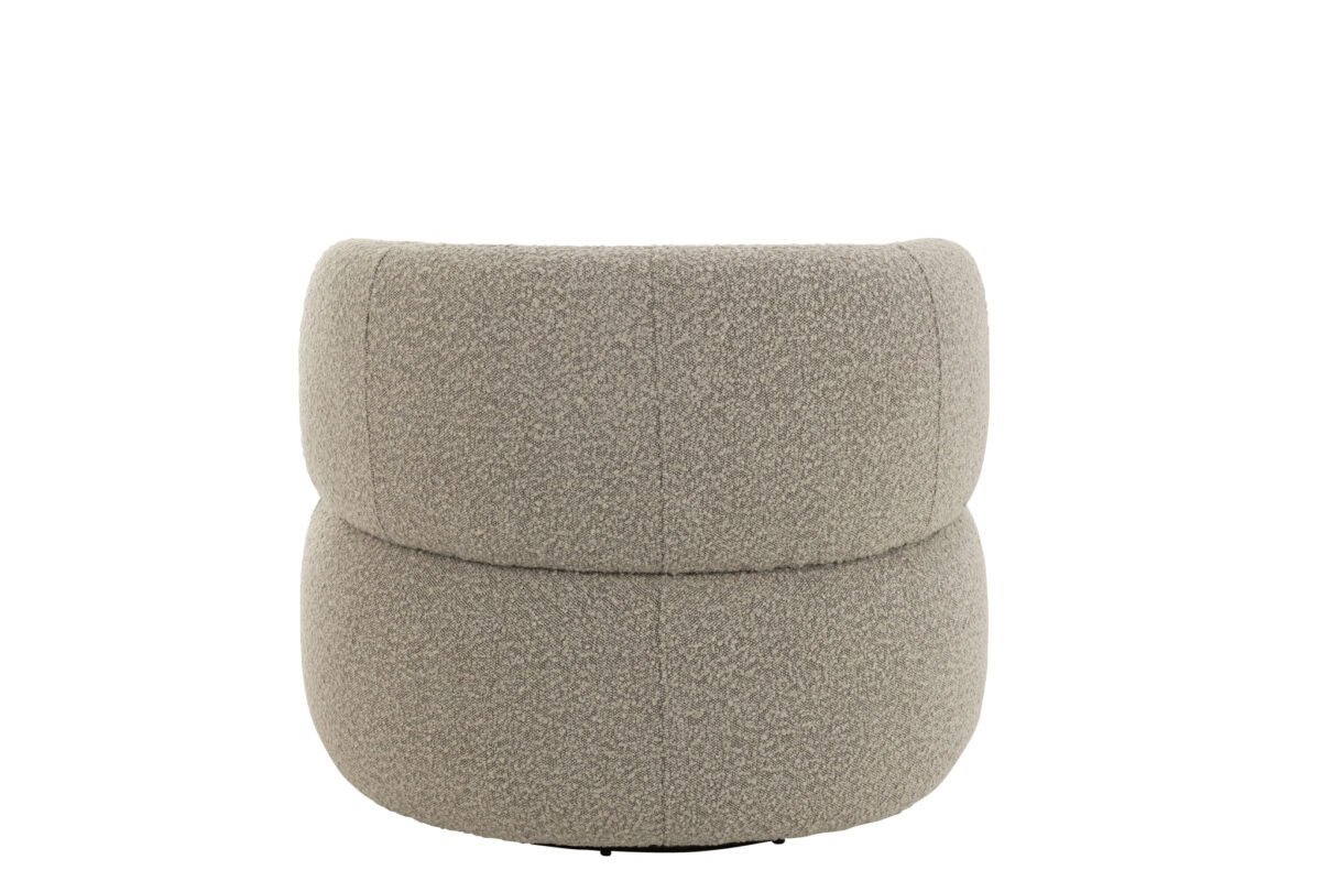 Draaistoel Rond Populierenhout Taupe - Afbeelding 4
