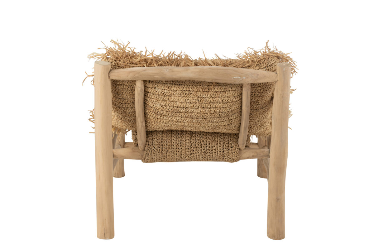 Stoel Timo Raffia/Teak Natuurlijk - Afbeelding 4