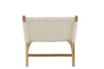 Ligstoel + Kussen Wit Plastic/Teak - Afbeelding 4