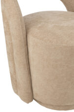 Bijzetstoel Beige Textiel Modern - Afbeelding 5