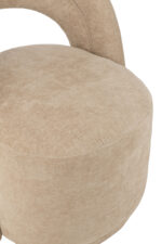 Bijzetstoel Beige Textiel Modern - Afbeelding 6