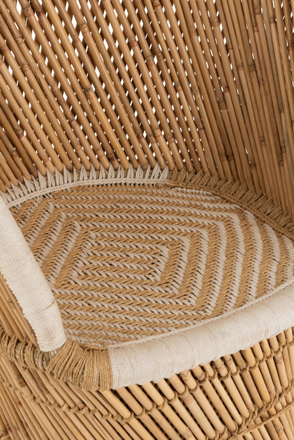 Stoelleuning Bamboe Natuur/Wit Volwassene - Afbeelding 6