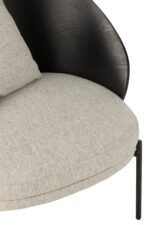 Lounge Stoel Lone Zwart/Grijs Hout/Metaal - Afbeelding 6