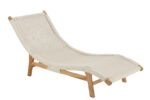 Ligstoel + Kussen Wit Plastic/Teak - Afbeelding 8