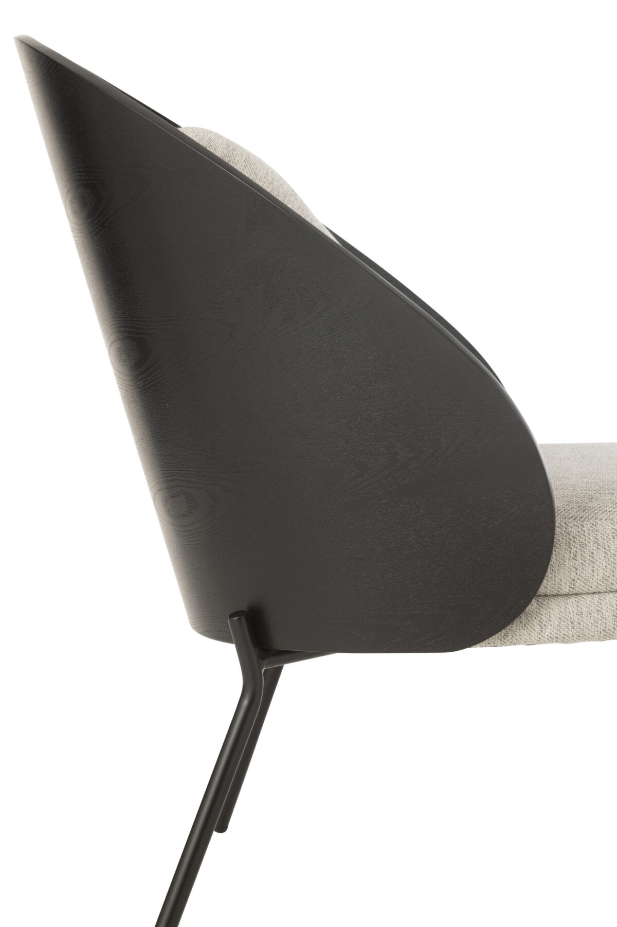 Lounge Stoel Lone Zwart/Grijs Hout/Metaal - Afbeelding 8