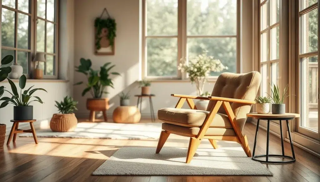 duurzame retro stoel in huiselijke setting