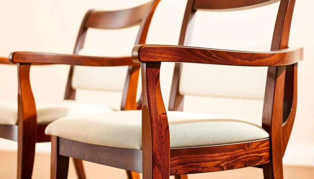 houten poten en stof bekleding