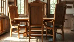 klassieke eiken eetkamerstoelen