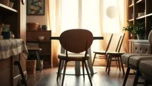 retro eetkamerstoel in interieur