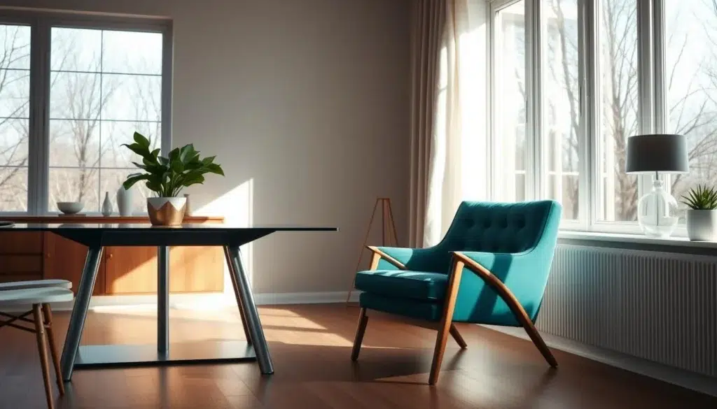 retro stoel in modern interieur