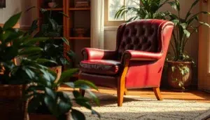 retro stoel in woning