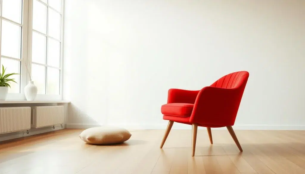 rib eetkamerstoel rood