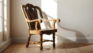 vintage houten eetkamerstoel