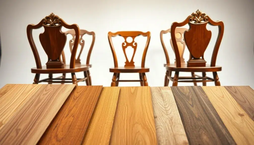 vintage houten stoelen materialen