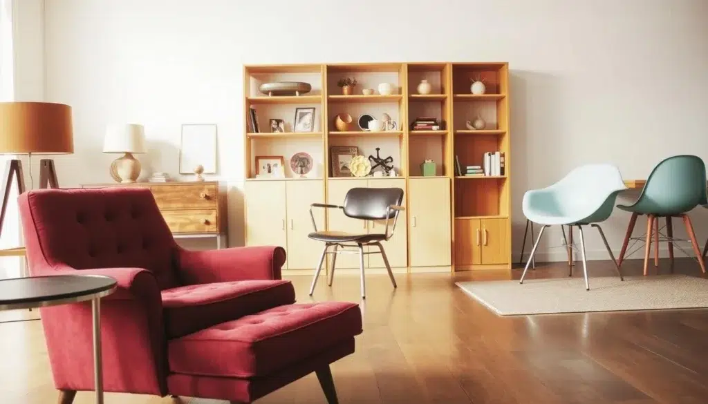 vintage stoelen in verschillende ruimtes