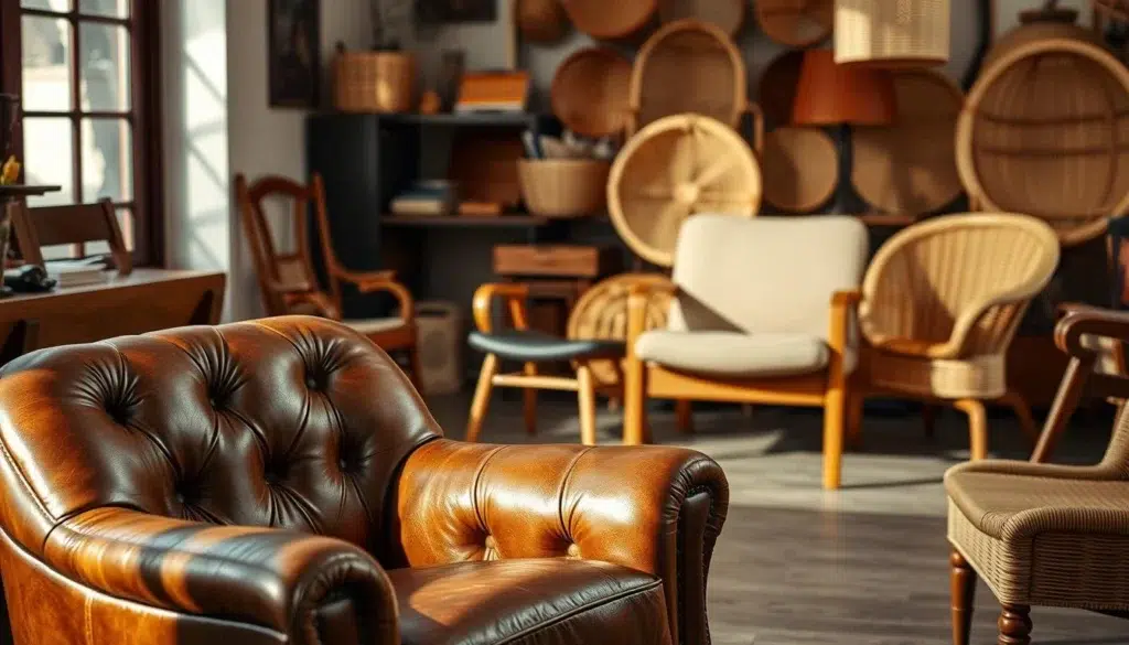 vintage stoelen materialen