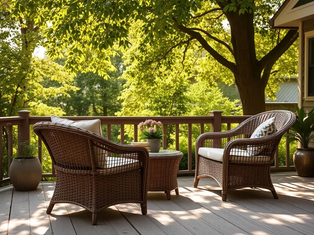 wicker tuinmeubelen buiten