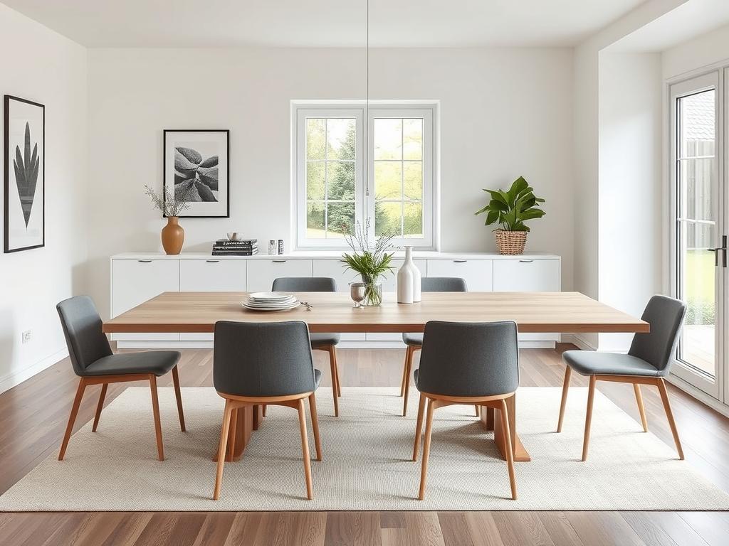 Uitschuifbare eettafel voor flexibel gebruik