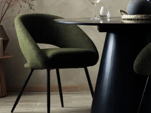 Bouclé eetkamerstoelen