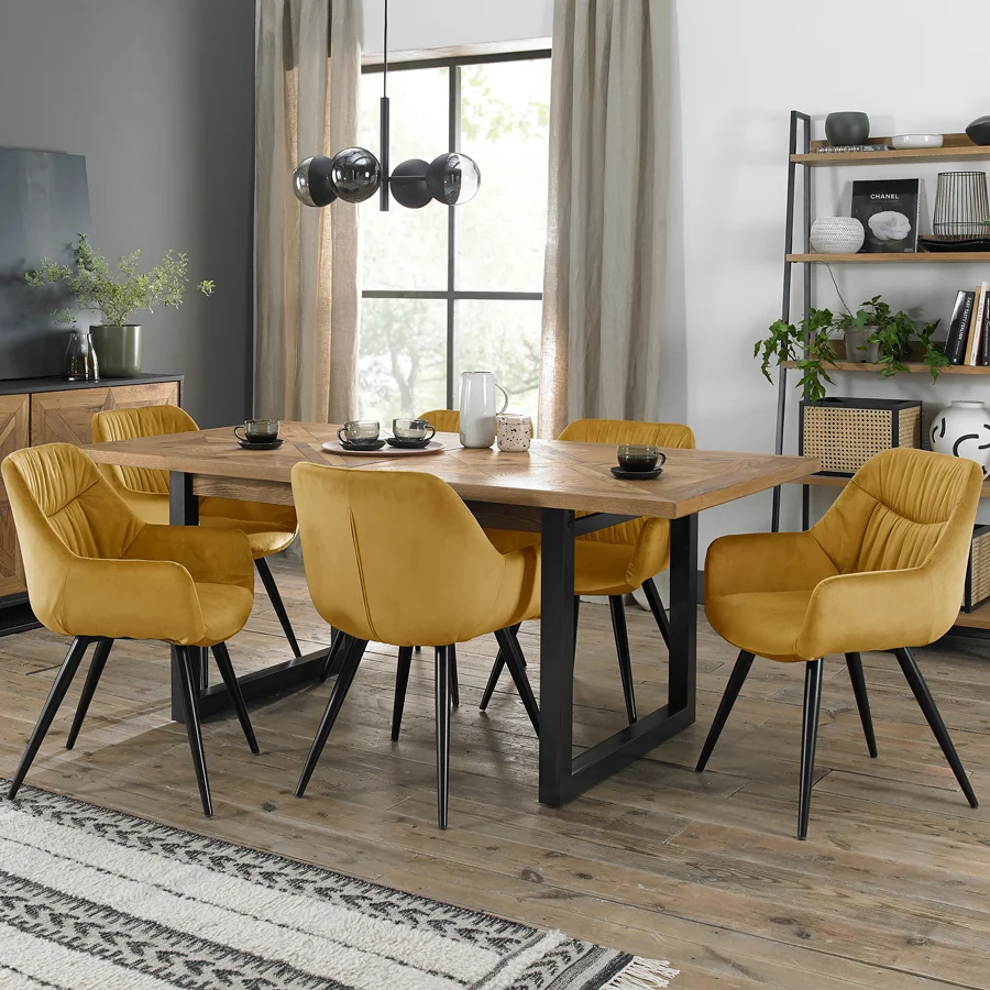 Gele eetkamerstoelen