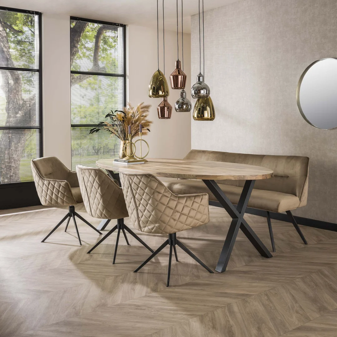 Velvet eetkamerstoelen