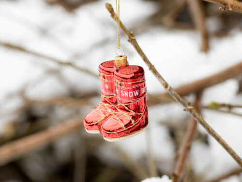 Kerstdecoratie Garnura rood glas