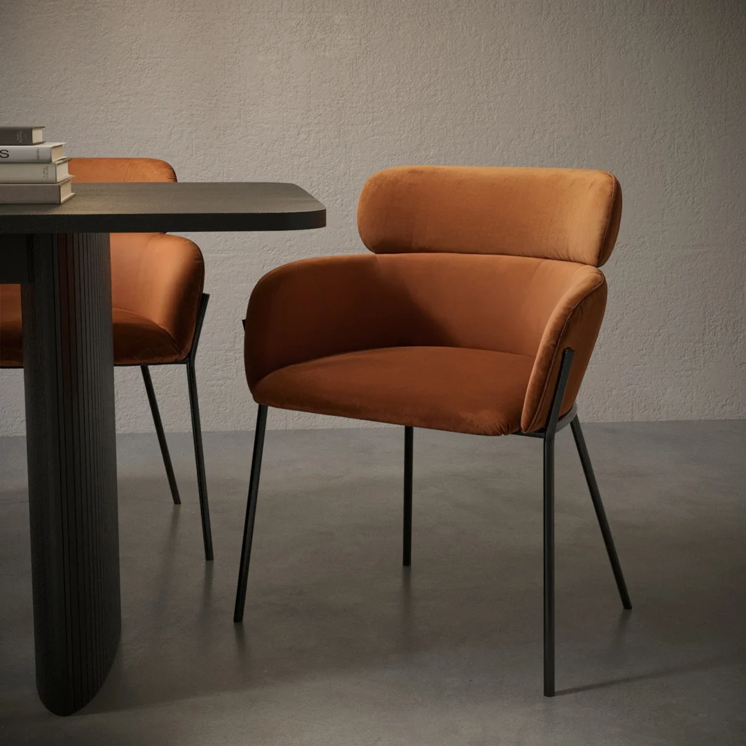 Oranje eetkamerstoelen