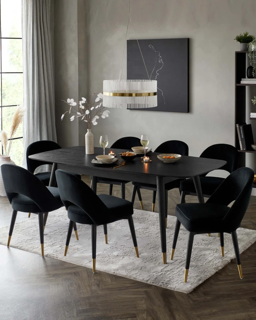 Zwarte eetkamerstoelen