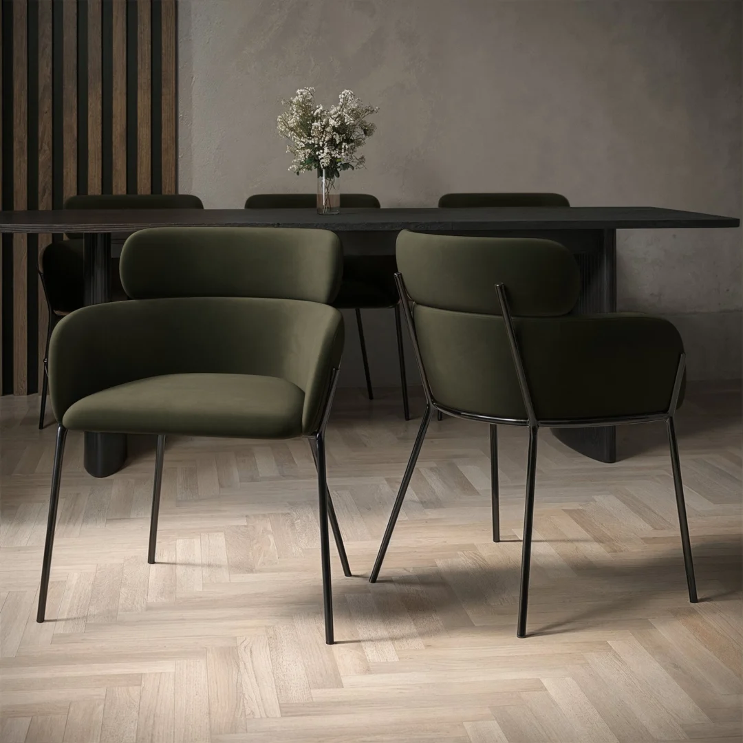 Groene eetkamerstoelen