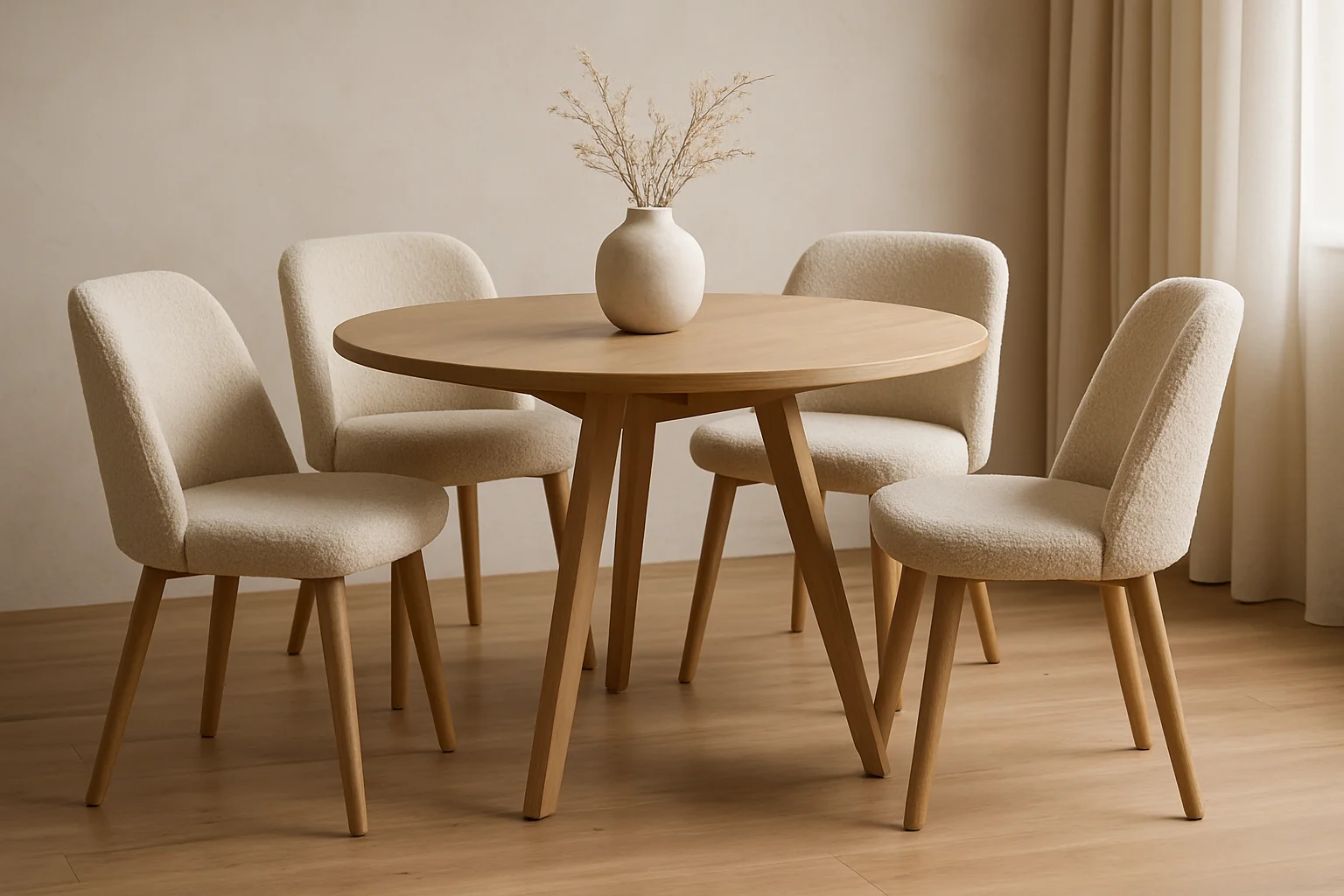 Waarom zijn beige eetkamerstoelen van boucle zo trendy