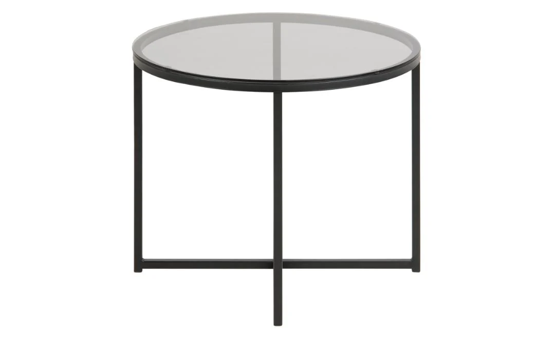 De Bijzettafel Grijs 55 CM Rond Kunststof is een ronde bijzettafel van grijs kunststof met een diameter van 55 cm en een modern, minimalistisch ontwerp.