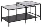 De Salontafel Zwart 50 x 45 CM Rechthoek is een moderne, rechthoekige salontafel van kunststof met strakke lijnen en een minimalistische stijl.