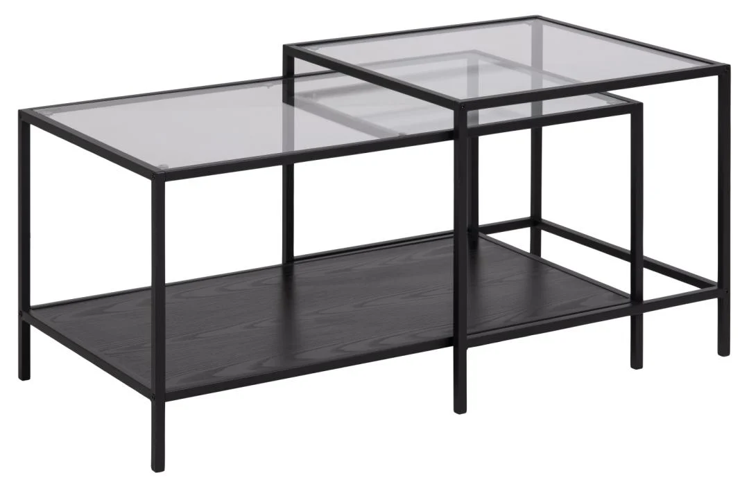 De Salontafel Zwart 50 x 45 CM Rechthoek is een moderne, rechthoekige salontafel van kunststof met strakke lijnen en een minimalistische stijl.