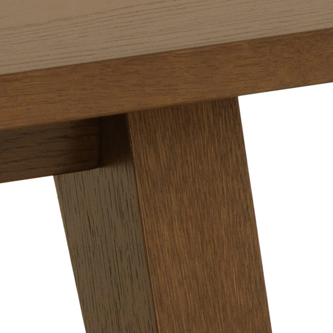 Close-up van de Salontafel Grijs 70 x 45 CM Rechthoek, met het eikenfineer tafelblad en een deel van de poot met natuurlijke houtnerfafwerking tegen een witte achtergrond.