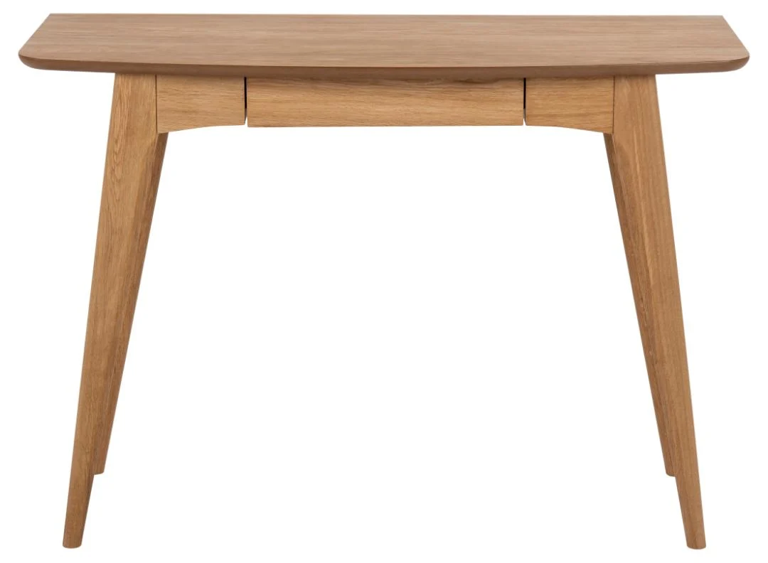 Scandinavisch bureau 105x45 eiken met lade. Modern design bureau voor thuiswerk of studeren.