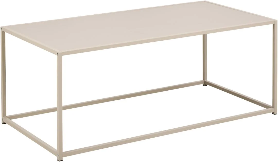 De Salontafel Grijs 50 x 40 CM Rechthoek is een minimalistische rechthoekige grijze salontafel van kunststof, ontworpen met een eenvoudig open frame en vier poten, zonder extra details of opbergruimte.