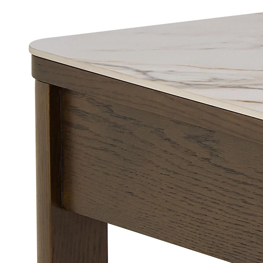 Salontafel Beige 70 x 45 CM Rechthoek  Eikenfineer - Afbeelding 5