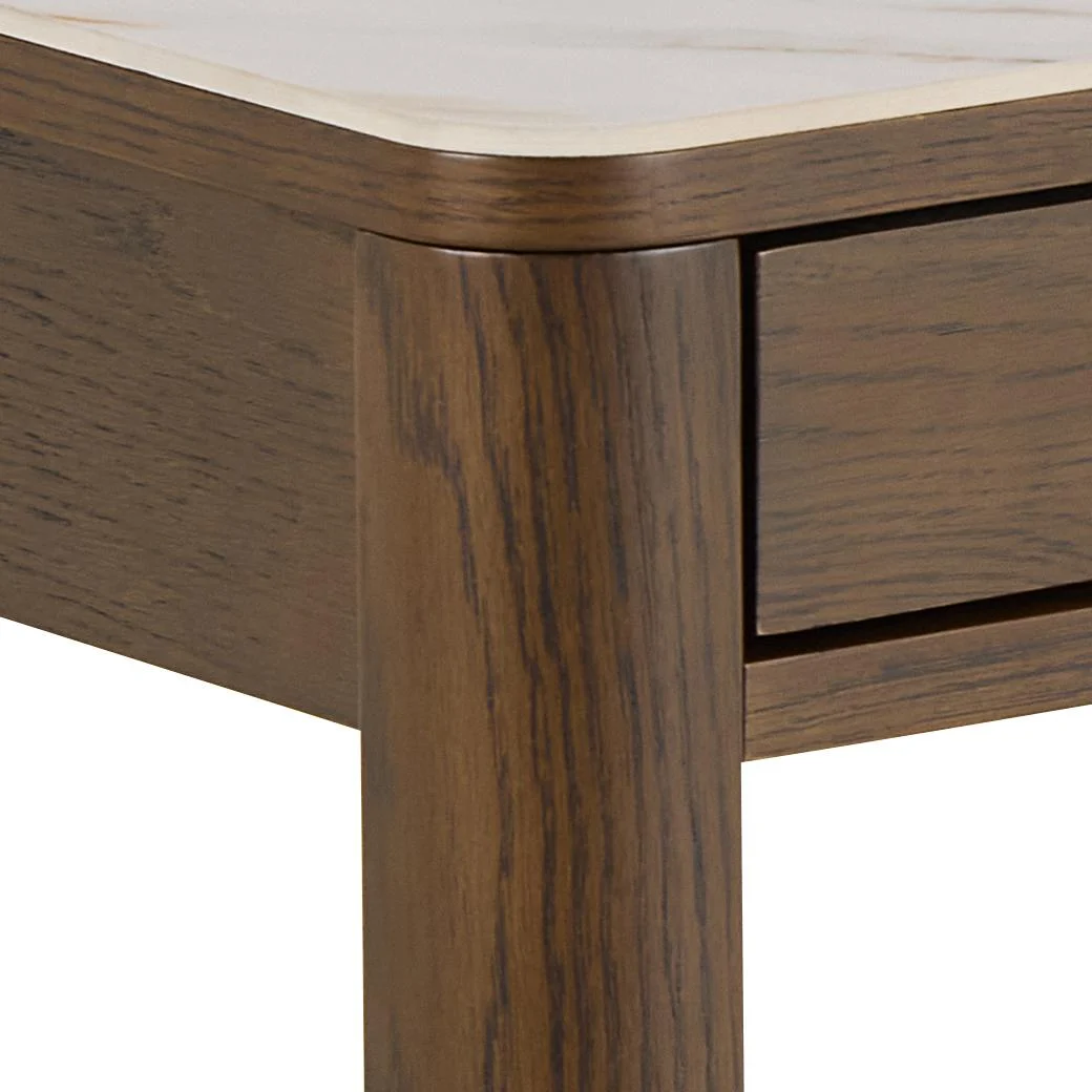 Salontafel Beige 70 x 45 CM Rechthoek  Eikenfineer - Afbeelding 6