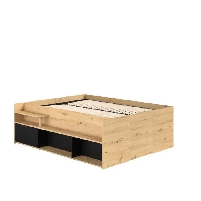 Opbergkast 166,2 x 205,8 cm Eiken/Zwart met Hefmechanisme - Afbeelding 4