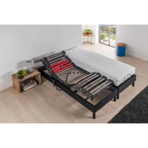 Boxspringset 2 x 90 x 200 cm TPR elektrisch verstelbaar