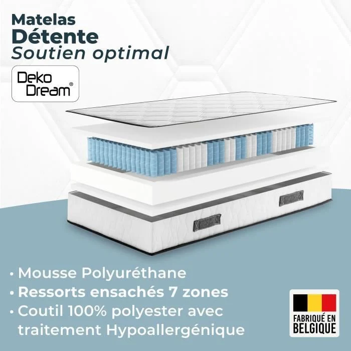 Boxspring Stof 160 x200 7 zones pocketvering hotelcomfort - Afbeelding 6