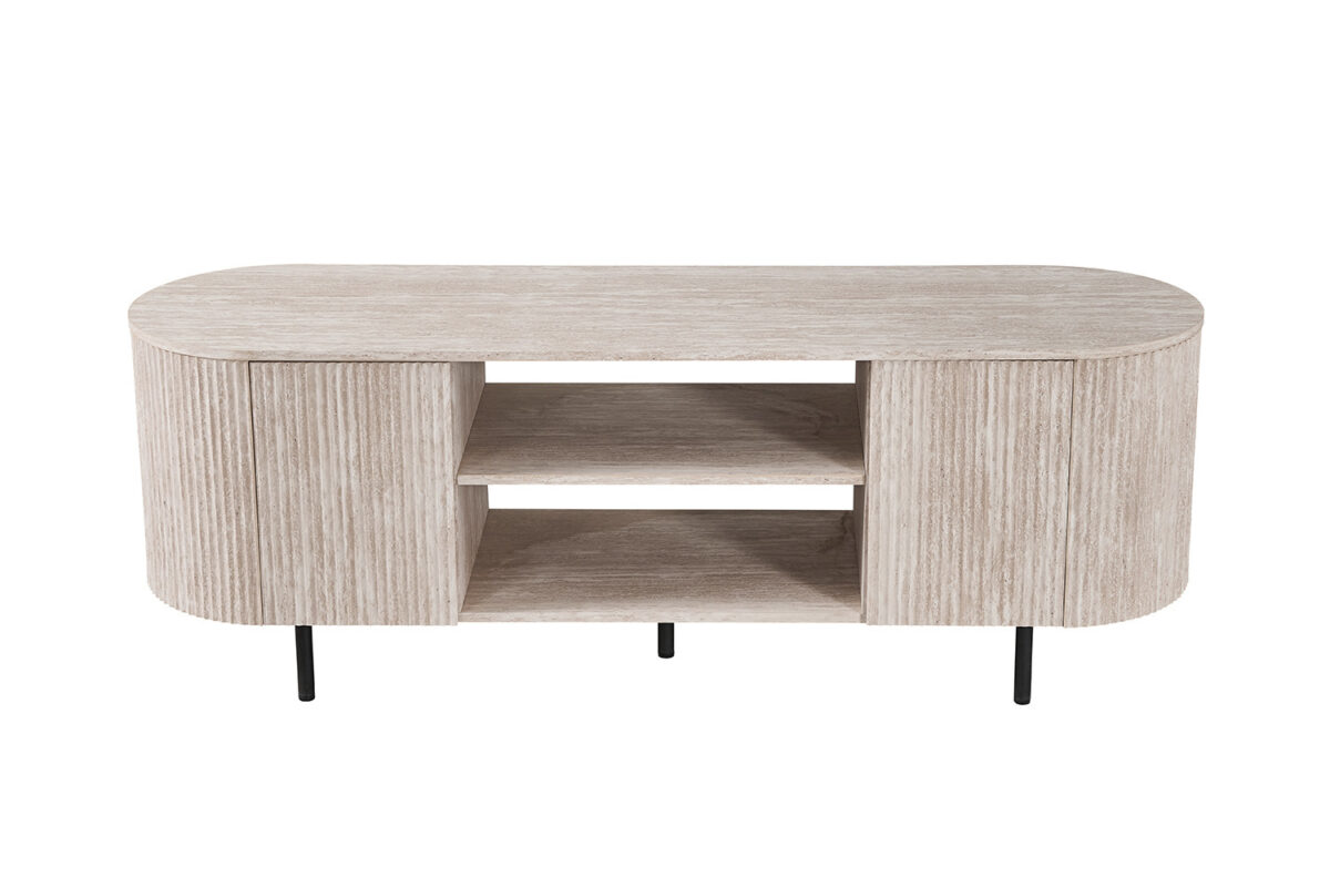 Tv-meubel Mykonos 160 cm travertinlook beige Japandi – foto 3