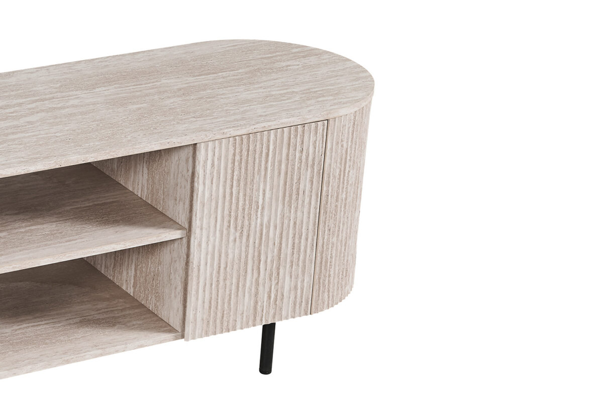 Tv-meubel Mykonos 160 cm travertinlook beige Japandi – foto 6