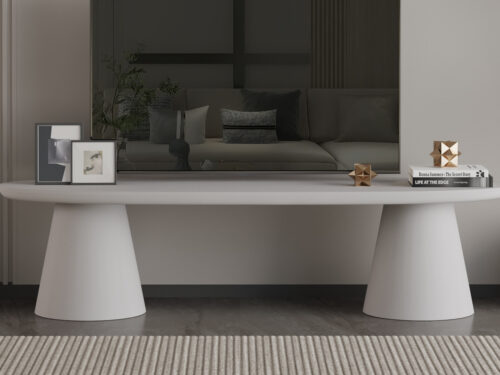 Tv-meubel Cascais 160 cm cementlook ecru Japandi