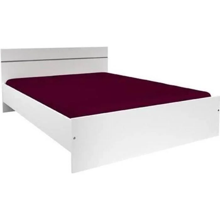 Bedombouw 140 x 190 cm Wit Spaanplaat Gemaakt in Frankrijk