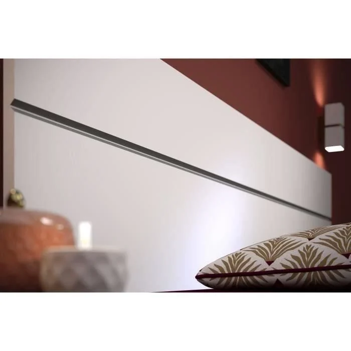Bedombouw 140 x 190 cm Wit Spaanplaat Gemaakt in Frankrijk - Afbeelding 6