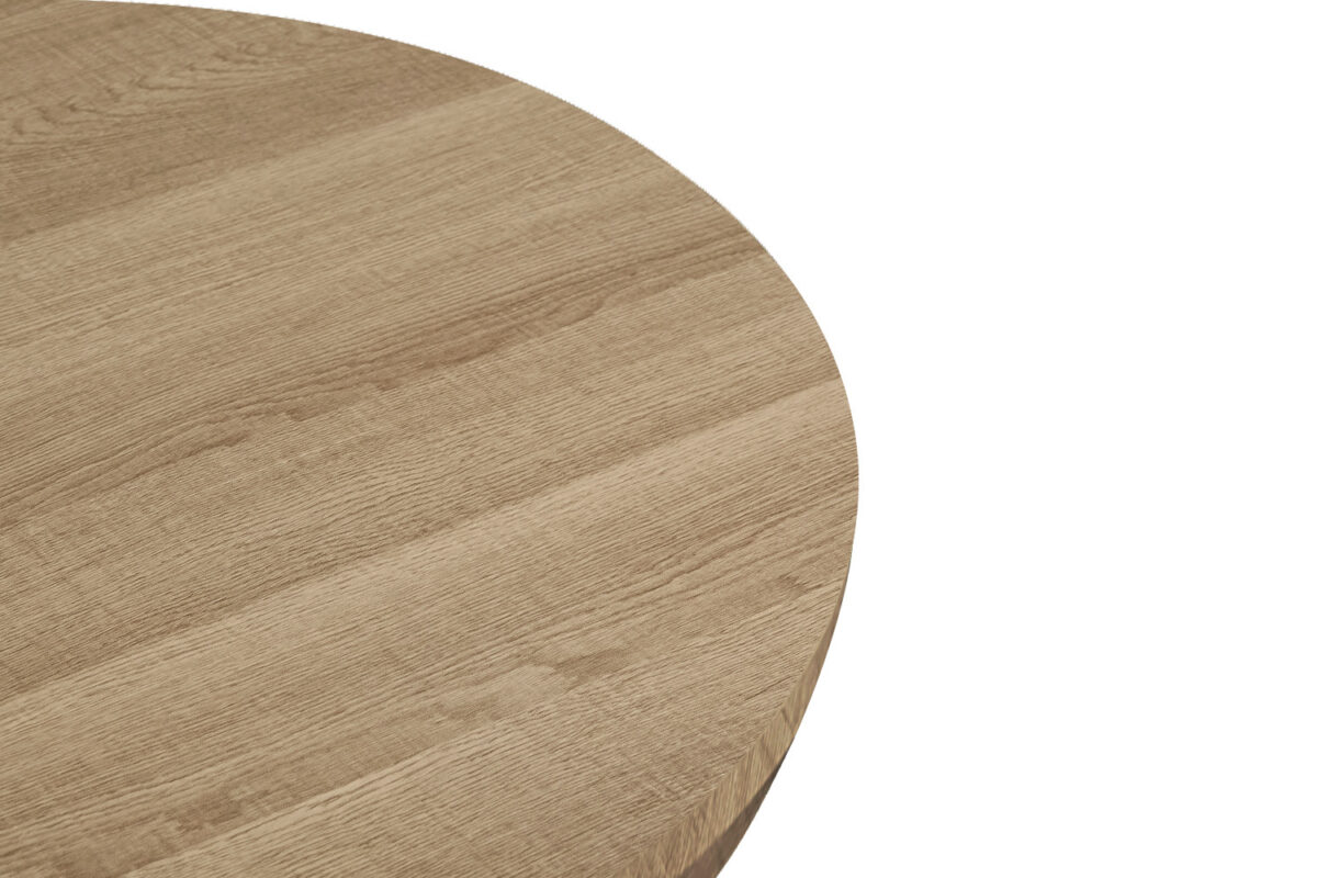 Bijzettafel Mykonos Rond 50 cm eiken naturel Japandi – foto 5